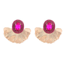 Load image into Gallery viewer, ANAIS STATEMENT EARRINGS - Magenta
