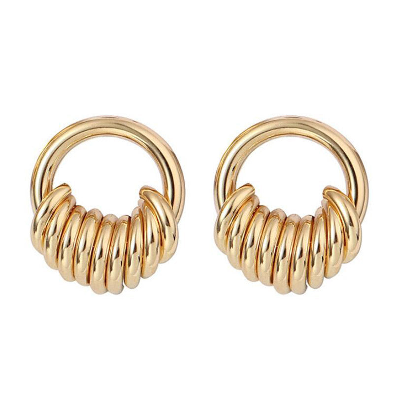 House of Royal Natania gold hoop earrings product image on plain background